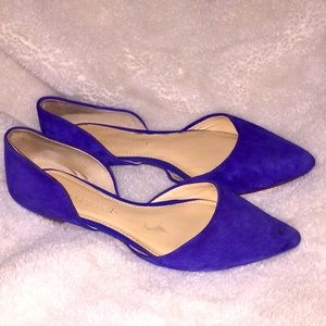 Banana Republic Blue Suede Slip-Ons